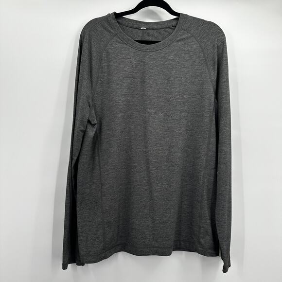 Lululemon Long Sleeve Shirt Mens Large Gray Crewneck Athletic Running - Picture 1 of 9